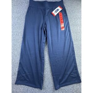 Sentimental Pants Womens Medium Navy Wide leg Cropped Capri‎ Soft Pockets New